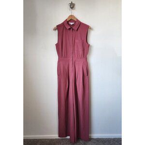 Athleta pink berry rose Brooklyn Heights wide leg jumpsuit 6